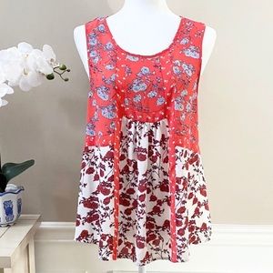 DR2 Floral Print Lightweight Sleeveless Top M
